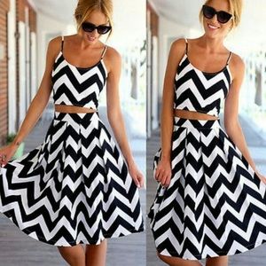 Two Piece Chevron Skirt